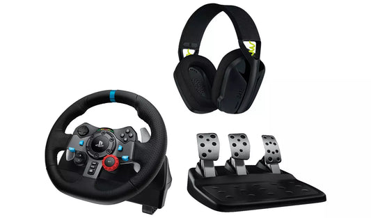 Logitech G29 Steering Wheel + G435 Headset Bundle PS & PC