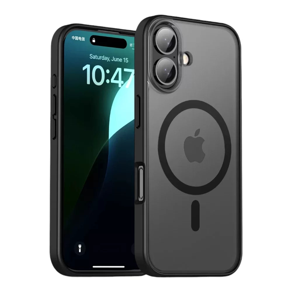 iPhone 16 Metal Camera Circle Clear Case