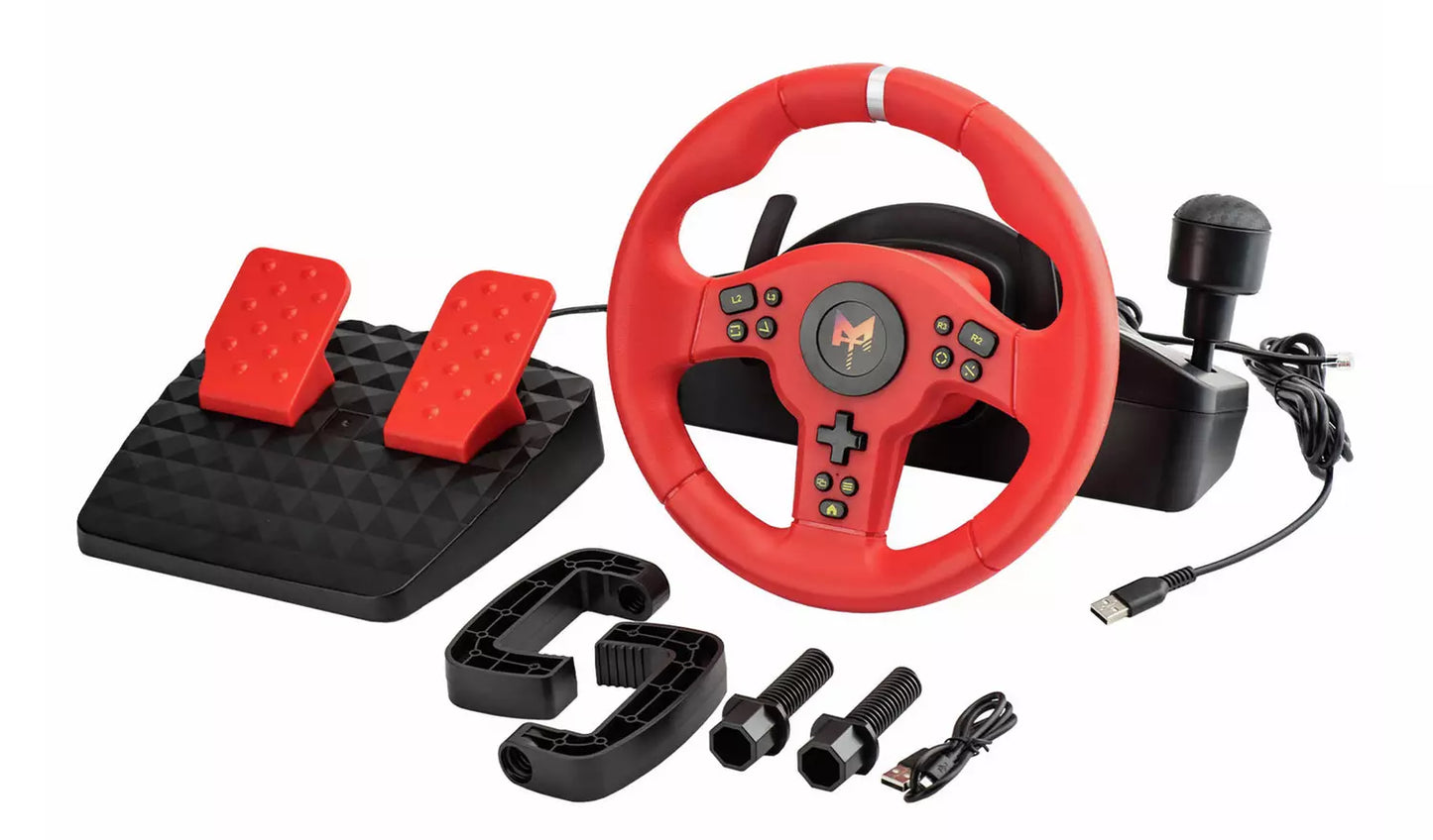 Maxx Tech Arcade Racing Wheel Kit For Switch 2, PS, Xbox, PC