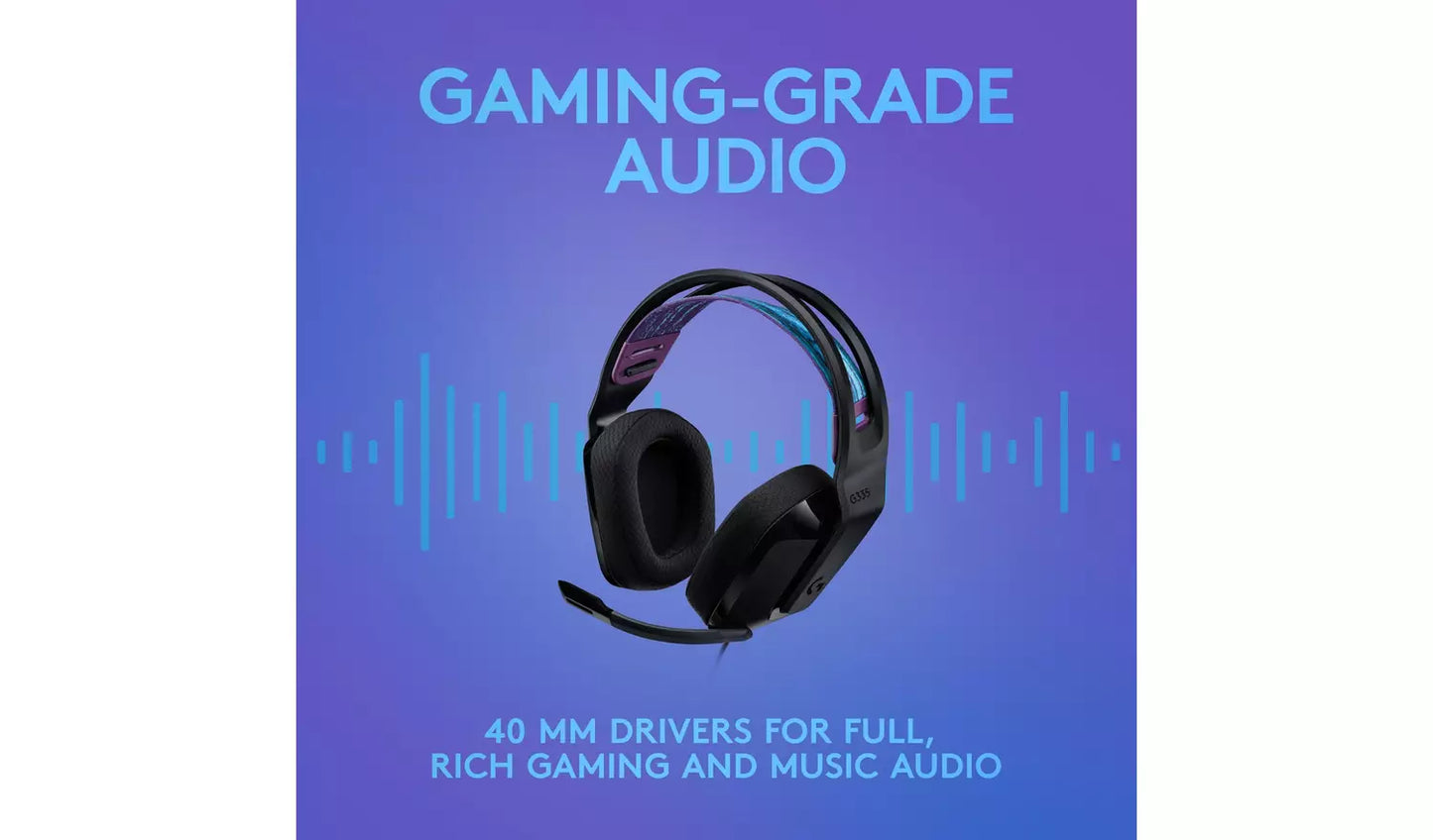 Logitech G335 Wired Gaming Headset - Black