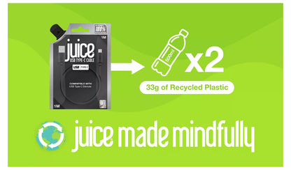 Juice USB to Type C 1m Charging Cable - Black