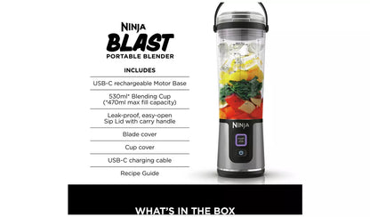Ninja BC151UKBK Blast Portable Hand Blender - Black