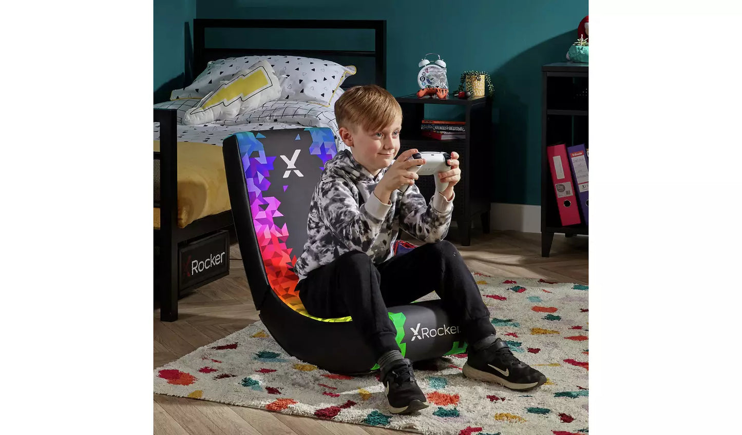 X Rocker Prism Video Rocker Junior Gaming Chair - Neon