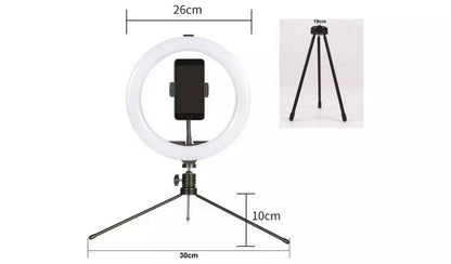 Desk Ring Light With Tripod & Phone Holder
