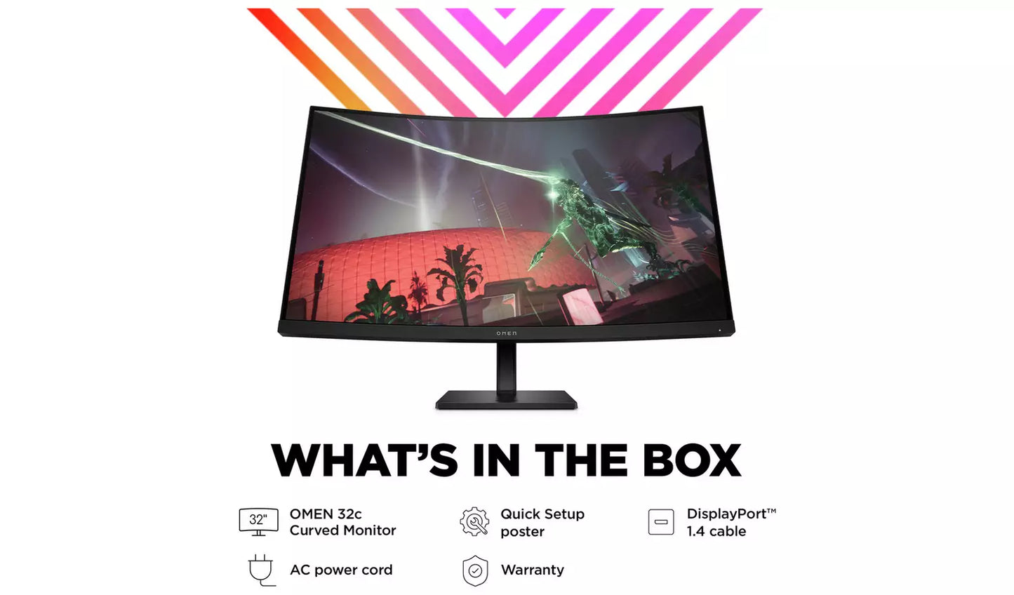 HP Omen 31.5 Inch 165Hz QHD Gaming Monitor