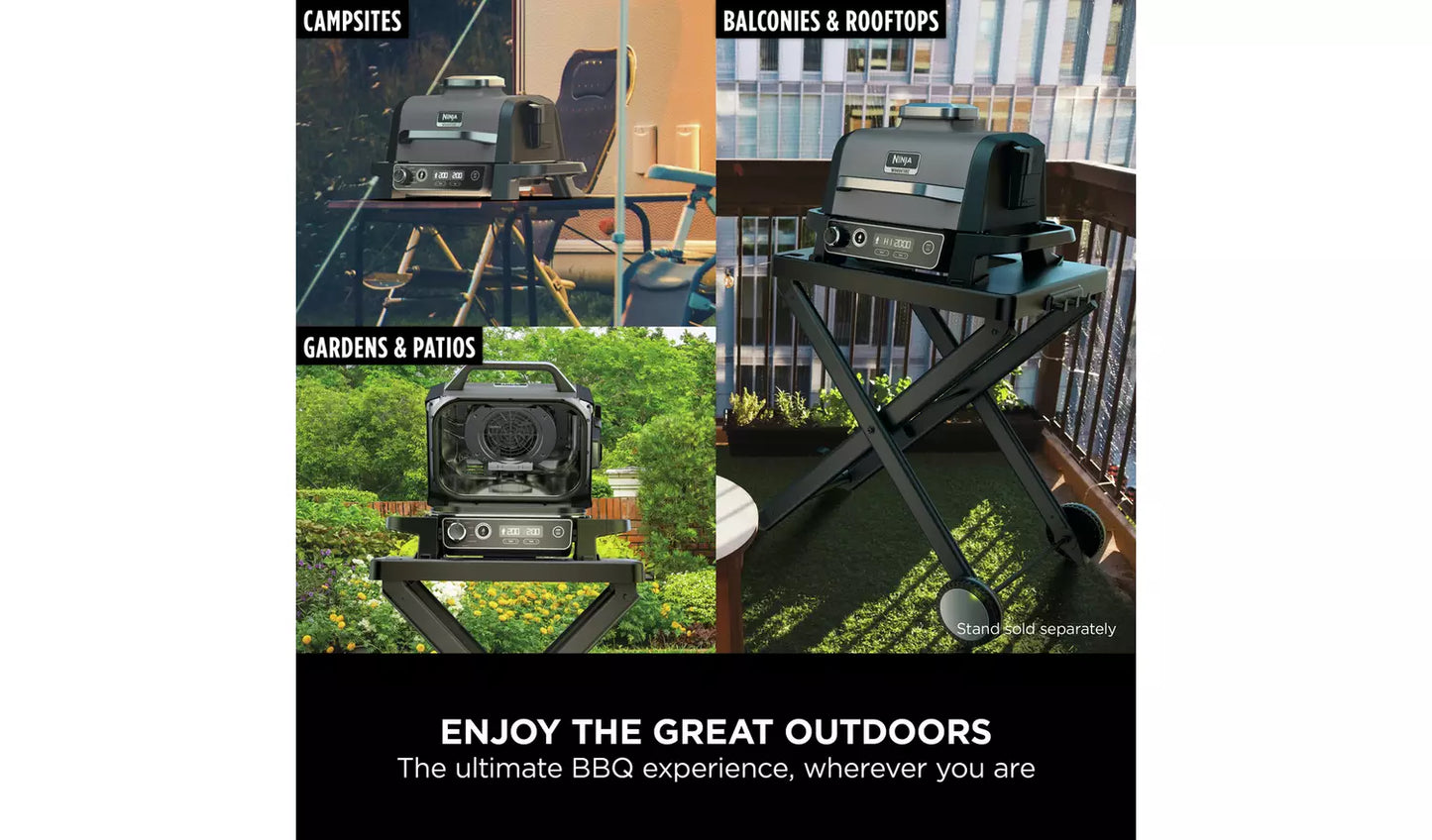 Ninja OG701UK Woodfire Electric BBQ Grill & Smoker