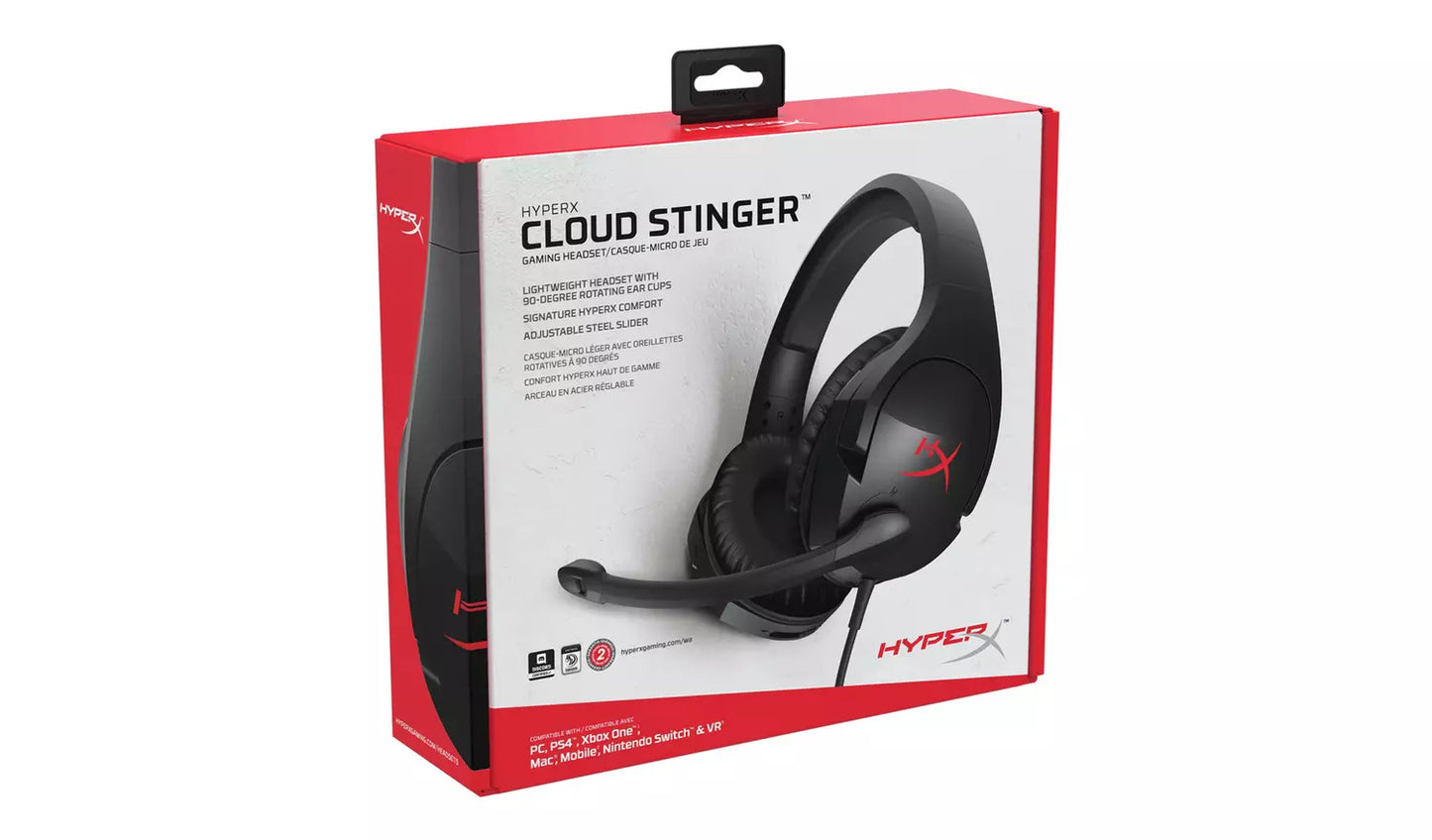 HyperX Cloud Stinger PC, Xbox, PS4, PS5 Headset - Black