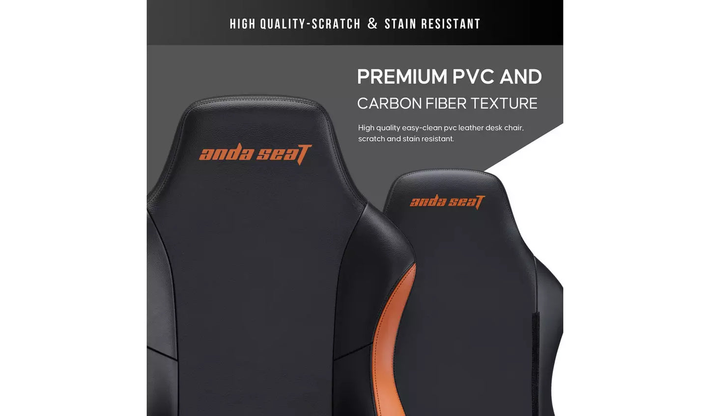 Anda Seat Luna Premium Gaming Chair - Black & Orange