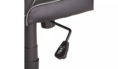 Home Faux Leather Mid Back Gaming Chair - Black