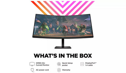 HP Omen 34c Inch 165Hz WQHD Curved Gaming Monitor