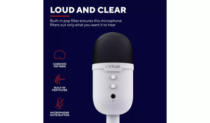 Trust GXT234 Yunix USB Gaming Microphone - White