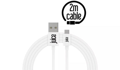 Juice USB to USB Type-C 2m Charging Cable - White