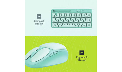 Styletech MK520 Wireless Mouse and Keyboard Green