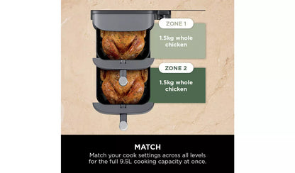Ninja Double Stack XL SL400UK 9.5L Air Fryer - Grey