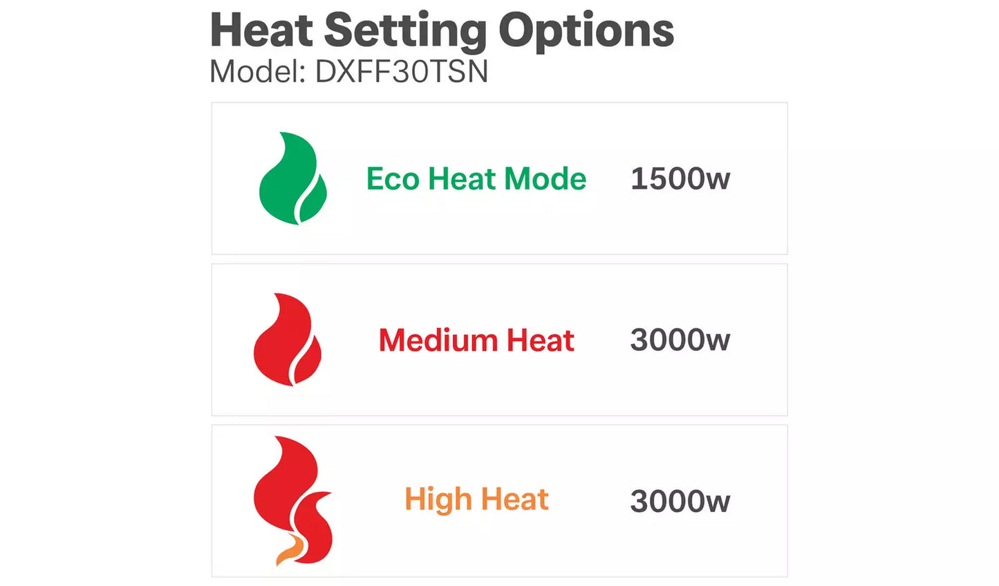 Dimplex DXFF30TSN 3kW Flat Fan Heater