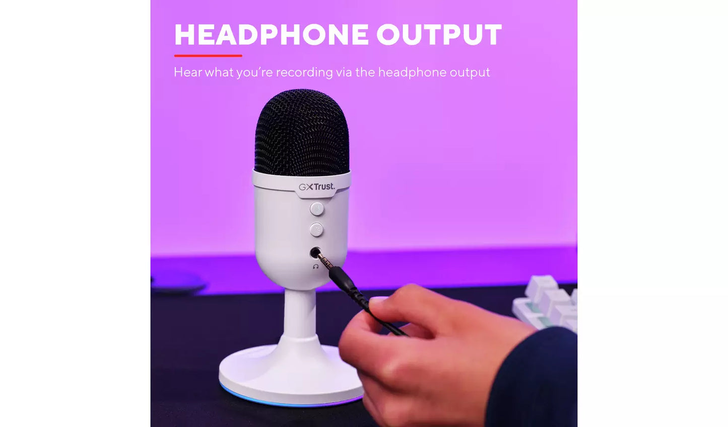 Trust GXT234 Yunix USB Gaming Microphone - White