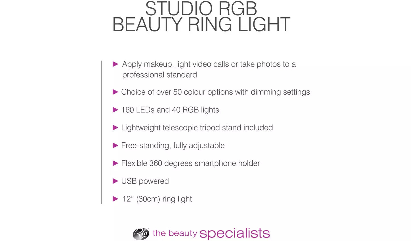 Rio Professional RGB LED Ring Light - Large