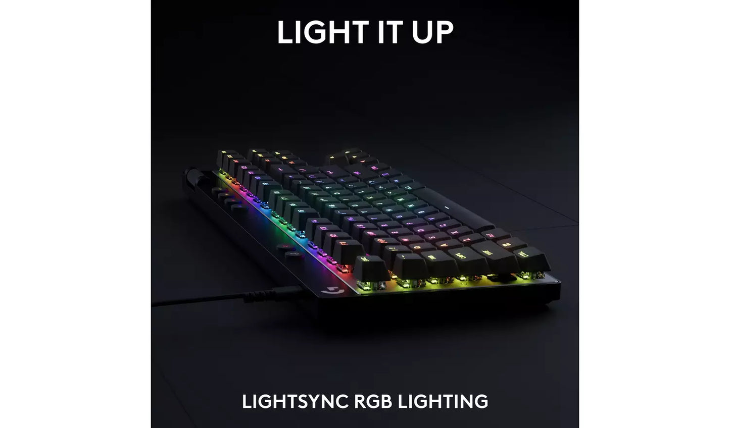 Logitech Pro X TKL RAPID Wired Gaming Keyboard - Black