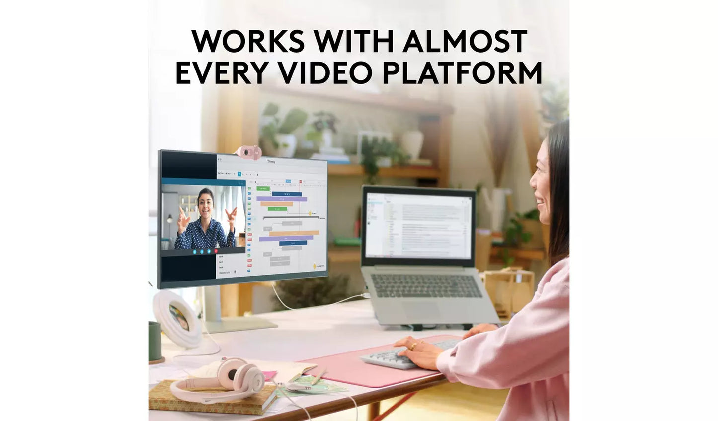 Logitech Brio 100 HD Webcam - Rose