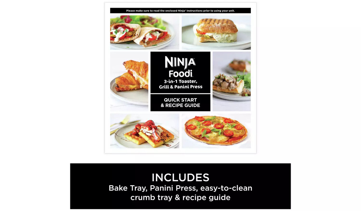 Ninja Foodi ST200UK 3-in-1 Toaster, Grill & Panini Press