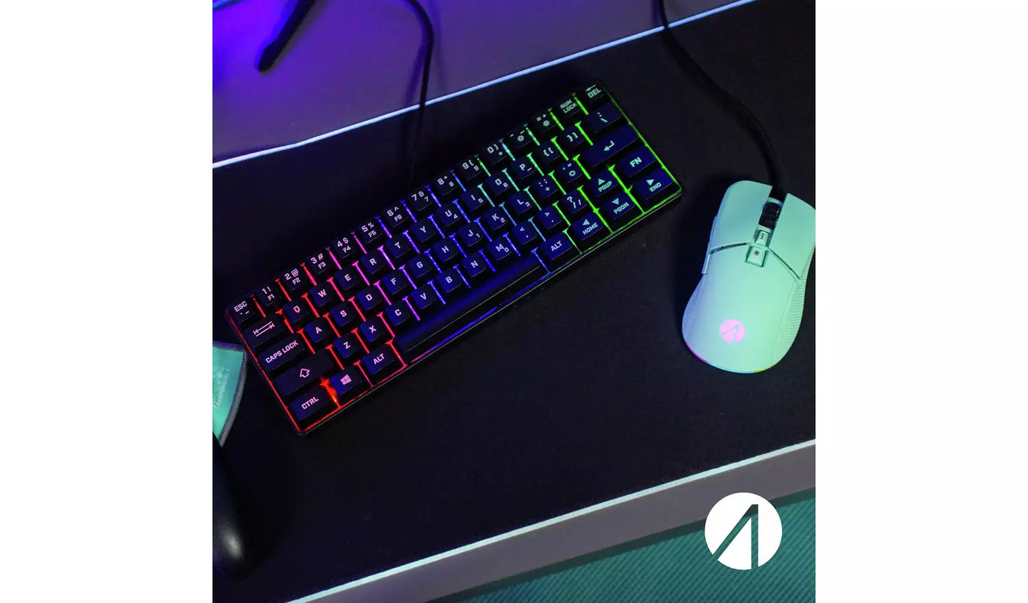 STEALTH Light-Up Mini Wired Keyboard - Black