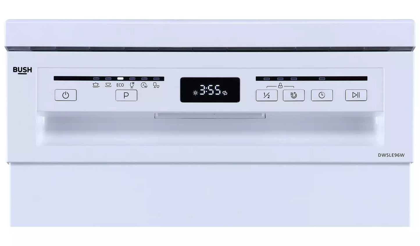 Bush DWSLE96W Slimline Dishwasher - White