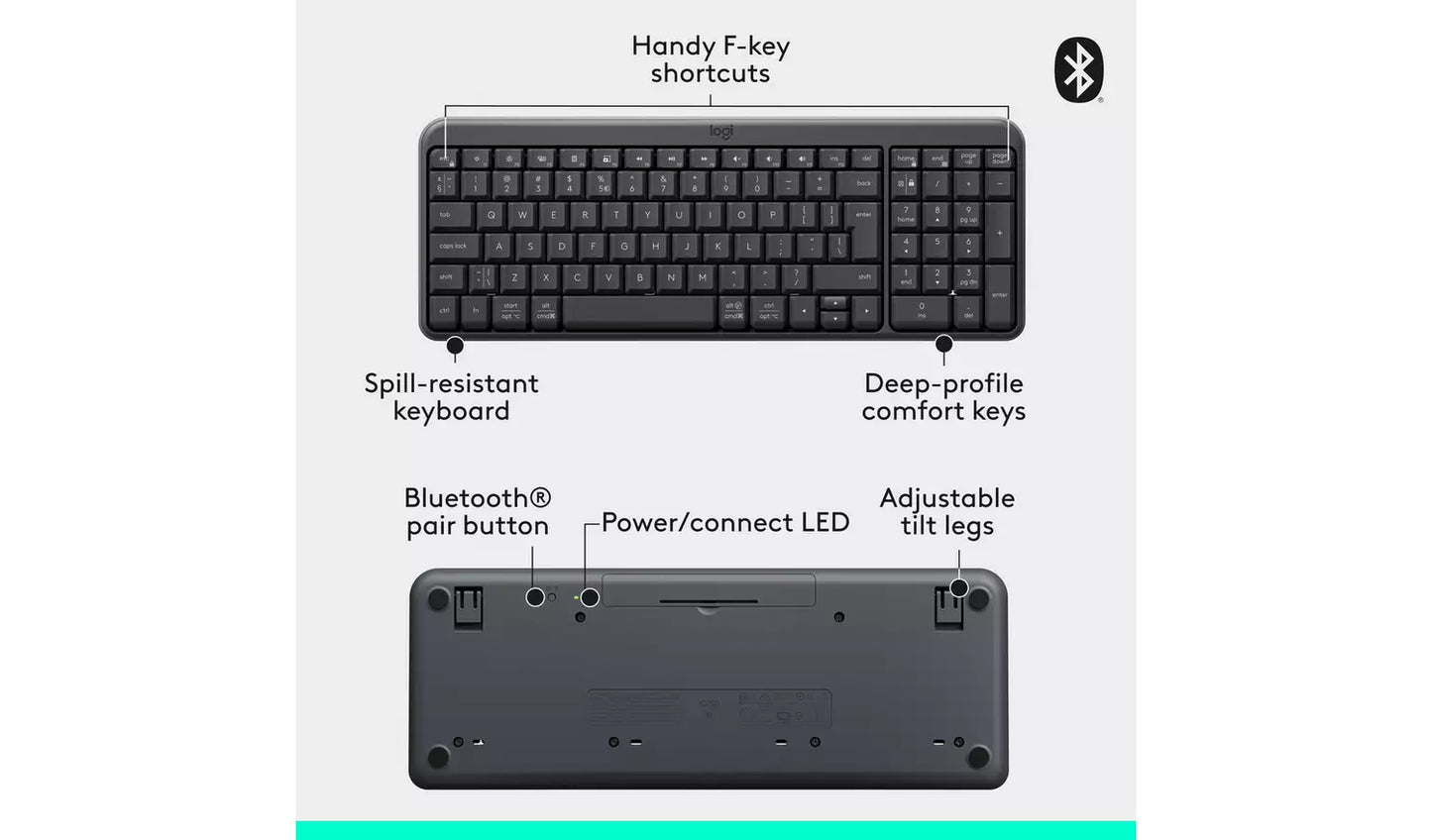 Logitech MK250 Bluetooth Wireless Mouse and Keyboard