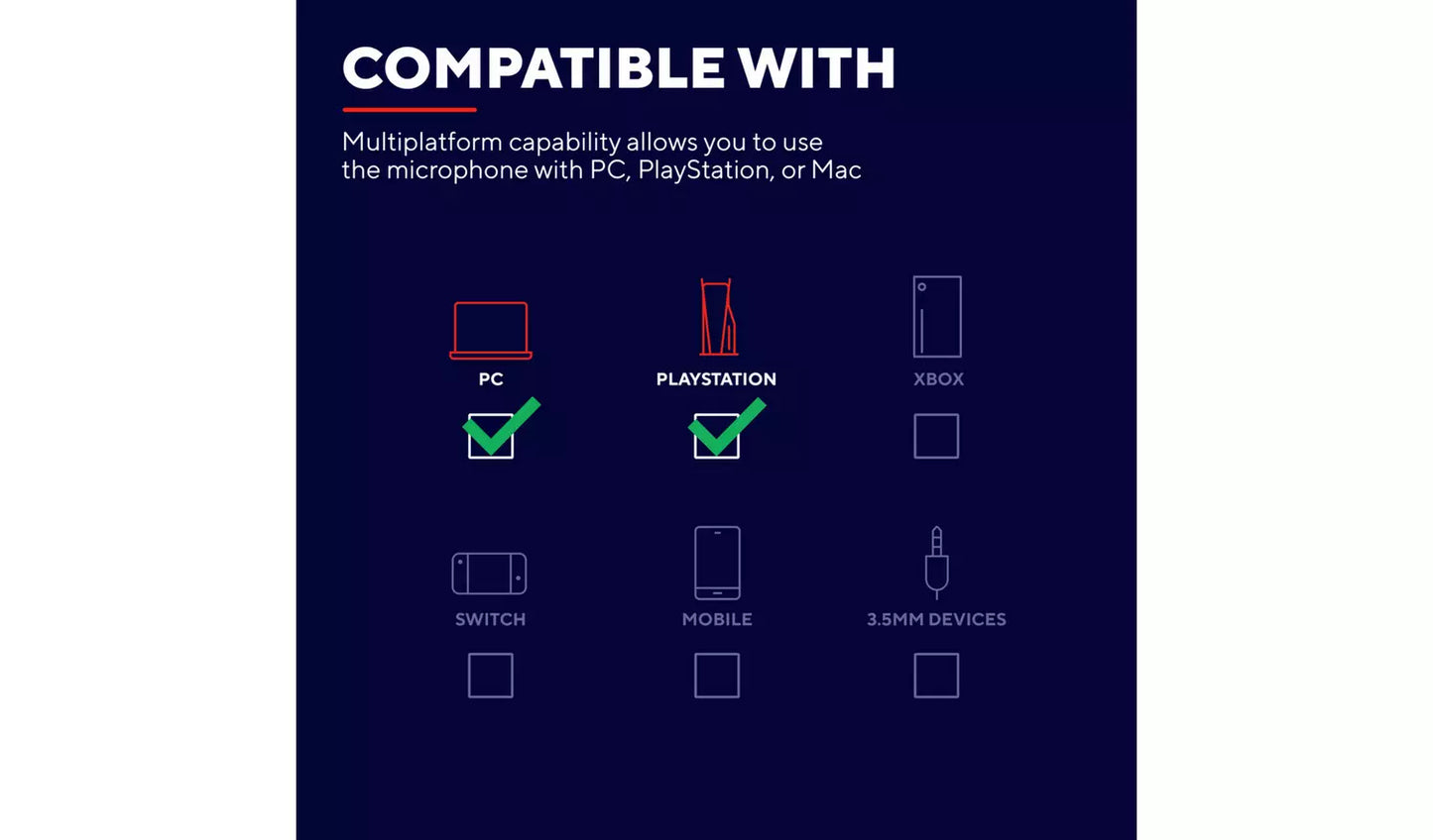 Trust GXT234 Yunix USB Gaming Microphone - White