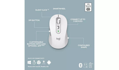 Logitech MK950 Signature Slim Keyboard and Mouse - Off White