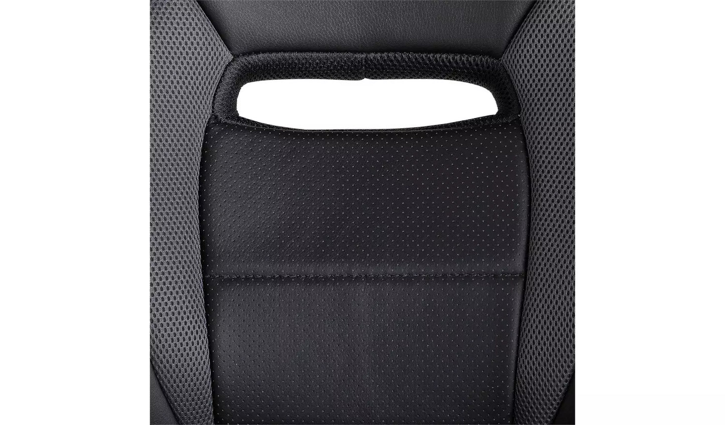 Home Faux Leather Mid Back Gaming Chair - Black