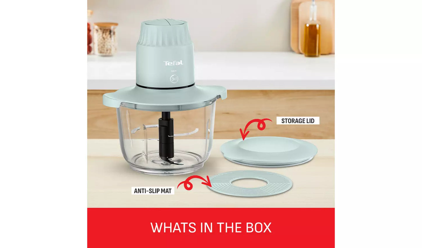 Tefal MB603165 Choppeo XXL Chopper - Turquoise