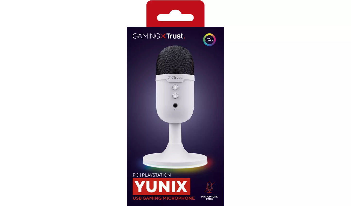 Trust GXT234 Yunix USB Gaming Microphone - White