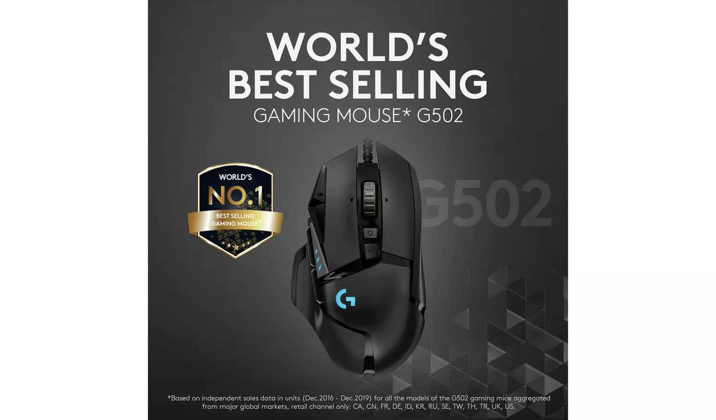 Logitech G502 Hero Wired Gaming Mouse - Black