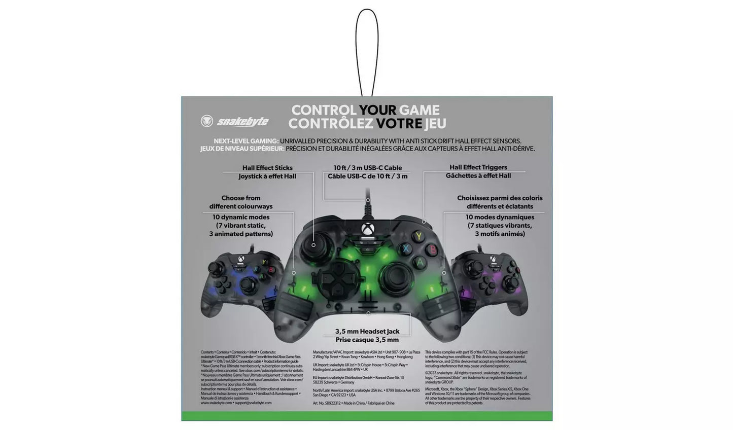 Snakebyte Gamepad RGB X Xbox Wired Controller