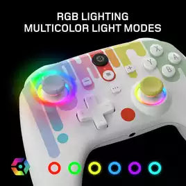 Gioteck WX5+ Switch 2,Switch,PC Wireless Controller Crayons - White