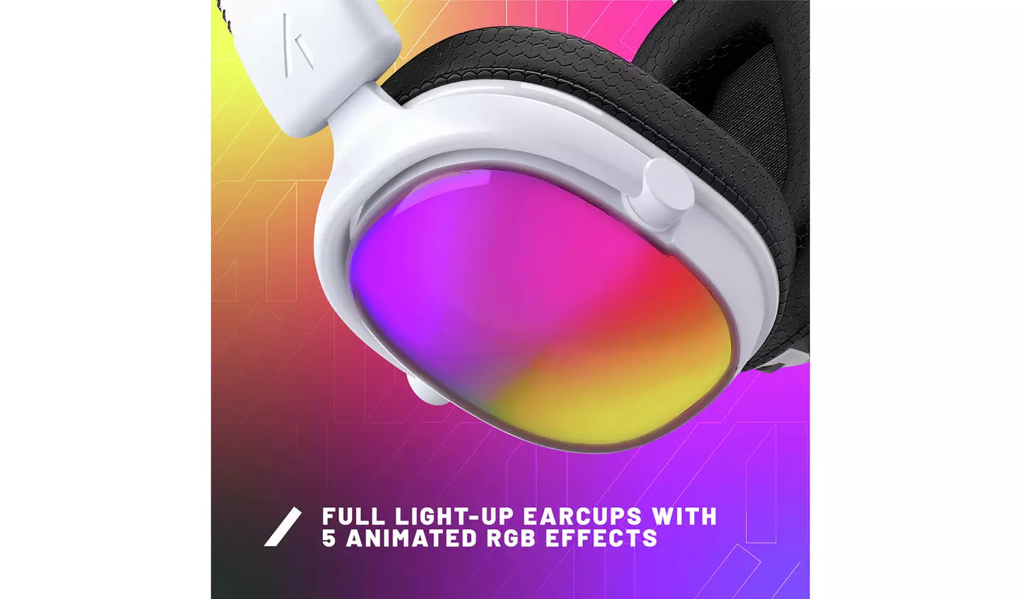 STEALTH Radar Glow RGB Wired Headset - White