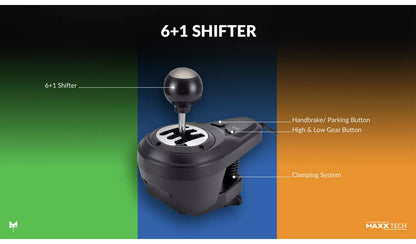 Maxx Tech Pro Force Feedback Racing Wheel Kit PC, Xbox & PS4