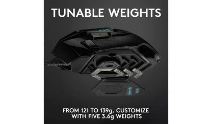 Logitech G502 Hero Wired Gaming Mouse - Black