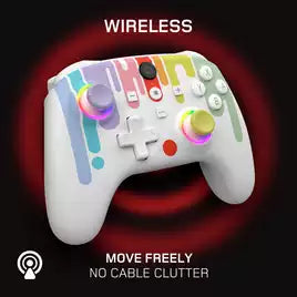 Gioteck WX5+ Switch 2,Switch,PC Wireless Controller Crayons - White