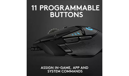 Logitech G502 Hero Wired Gaming Mouse - Black