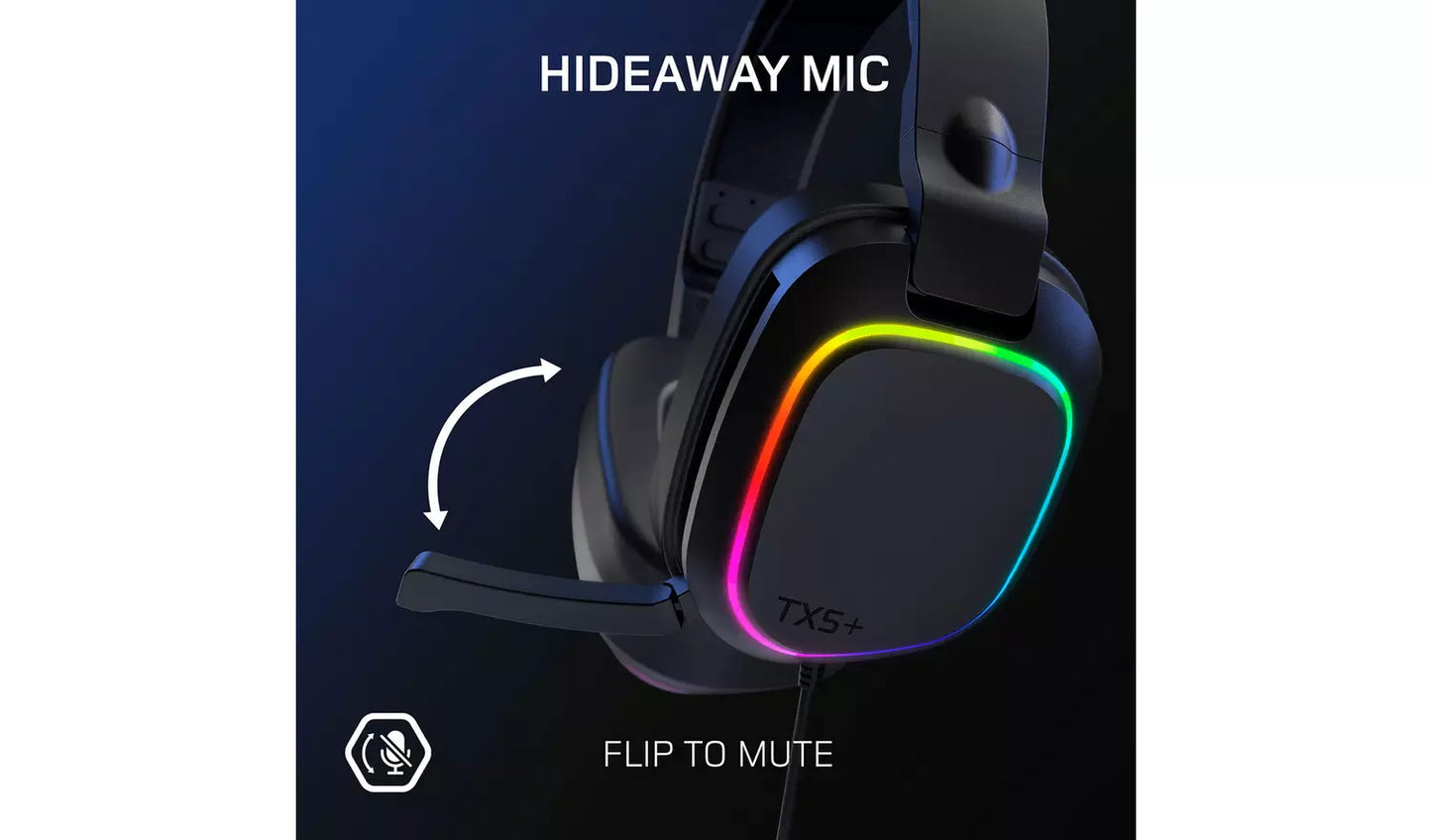 Gioteck TX5+ PS5, PS4, Xbox, Switch, PC Gaming Headset Black