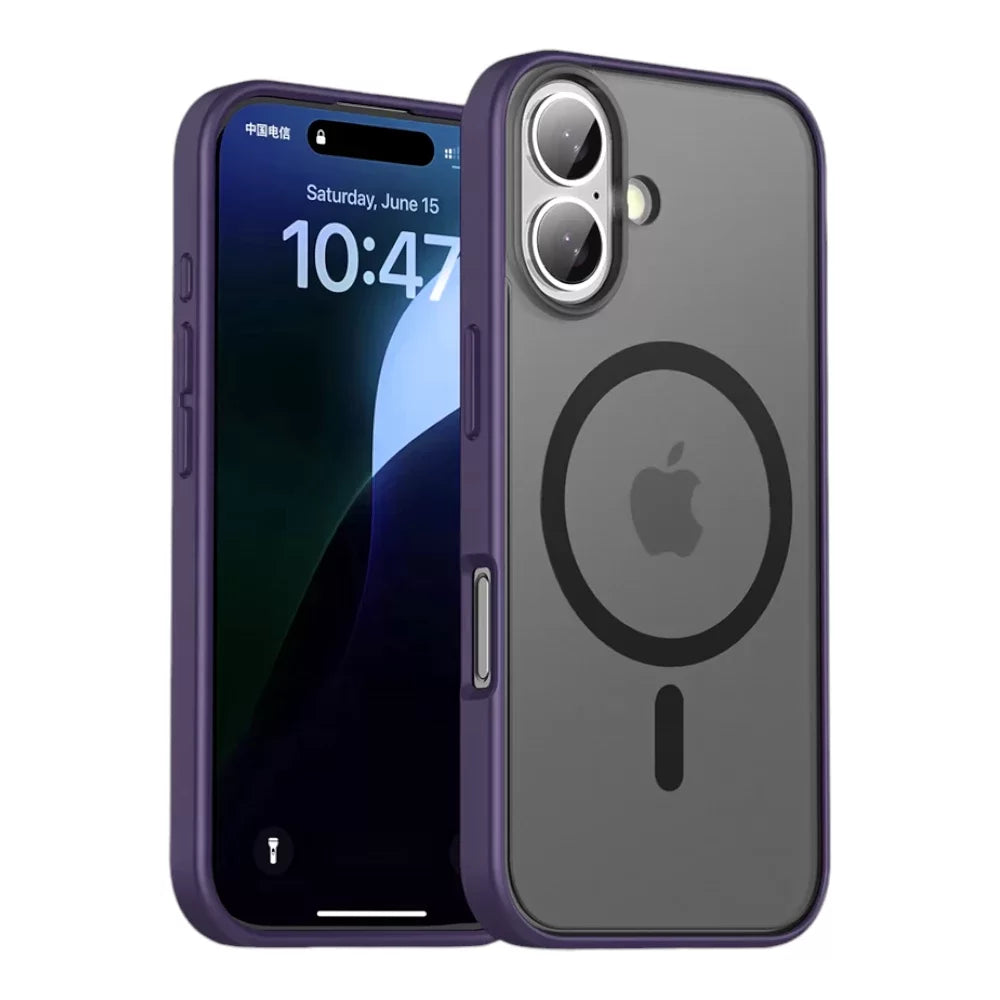 iPhone 16 Metal Camera Circle Clear Case