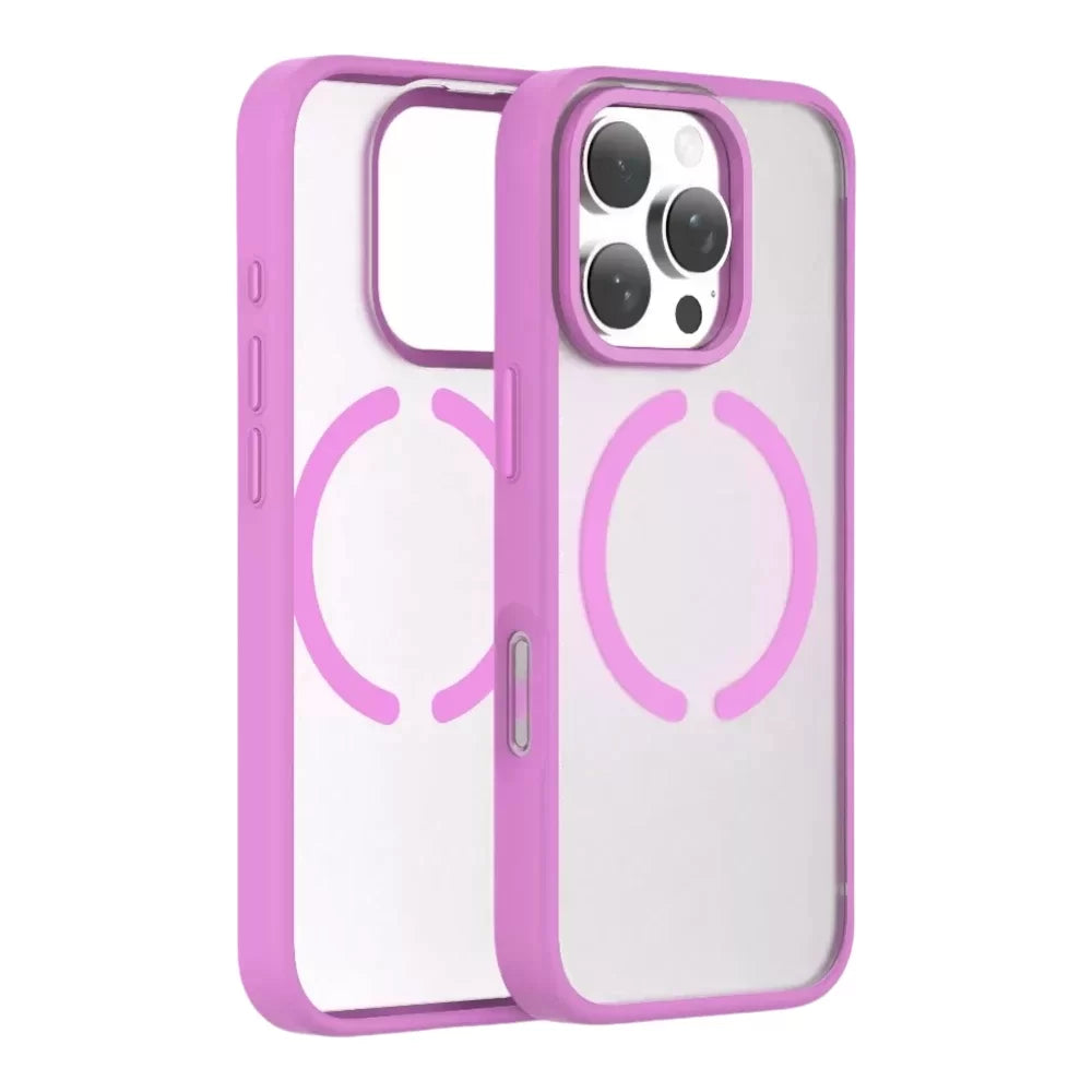 iPhone 16 Pro Max Clear Case with Magnetic Circle