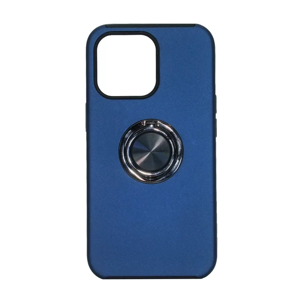iPhone 14 Metal Finger Ring Holder Back Cover