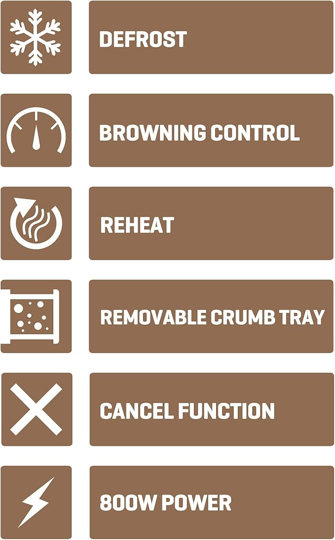 Daewoo Stockholm 2 Slice Toaster with Wood Effect - Grey