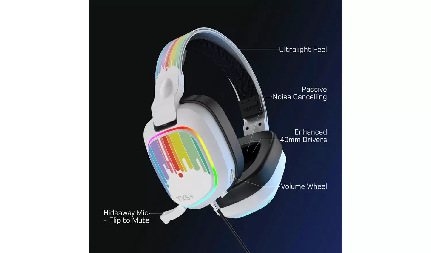 Gioteck TX5+ RGB Wired PS, PC, Switch, Xbox Stereo Headset