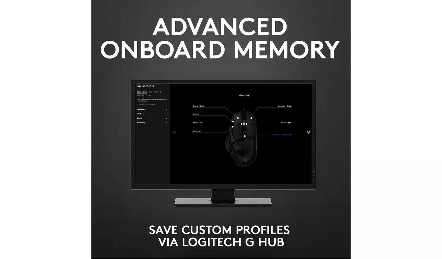 Logitech G502 Hero Wired Gaming Mouse - Black