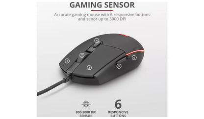Trust GXT 838 AZOR Wired Gaming Mouse and Keyboard