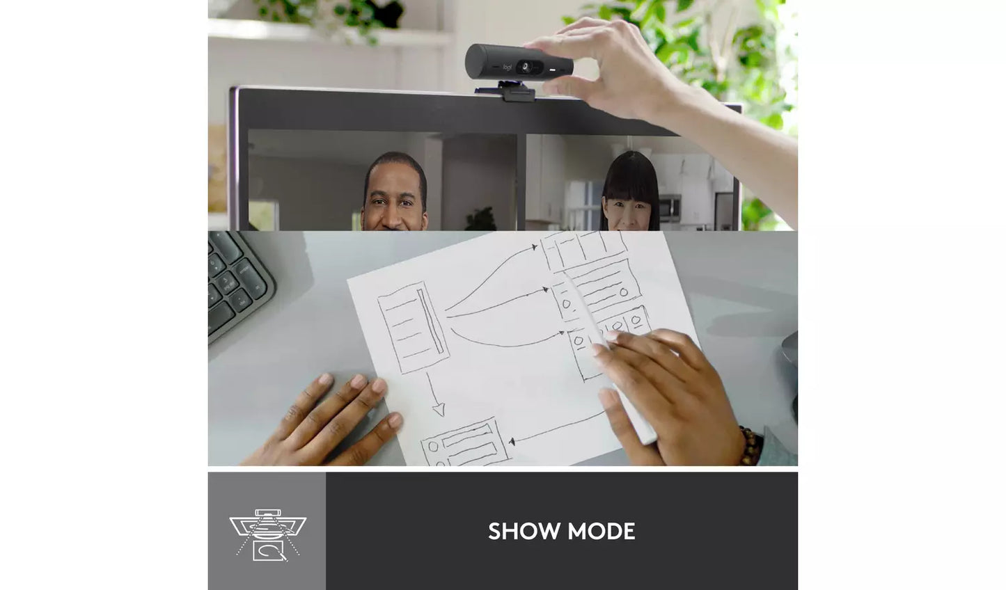 Logitech Brio 500 HD 1080p Webcam - Graphite