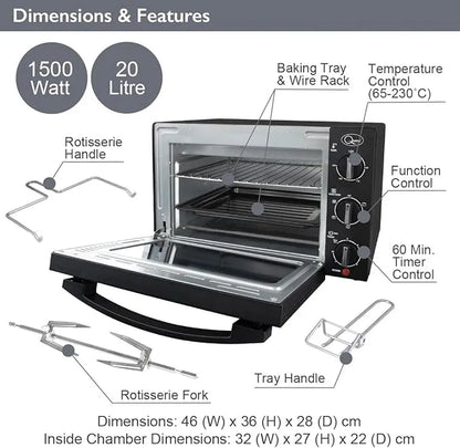 Quest 20L Rotisserie Oven